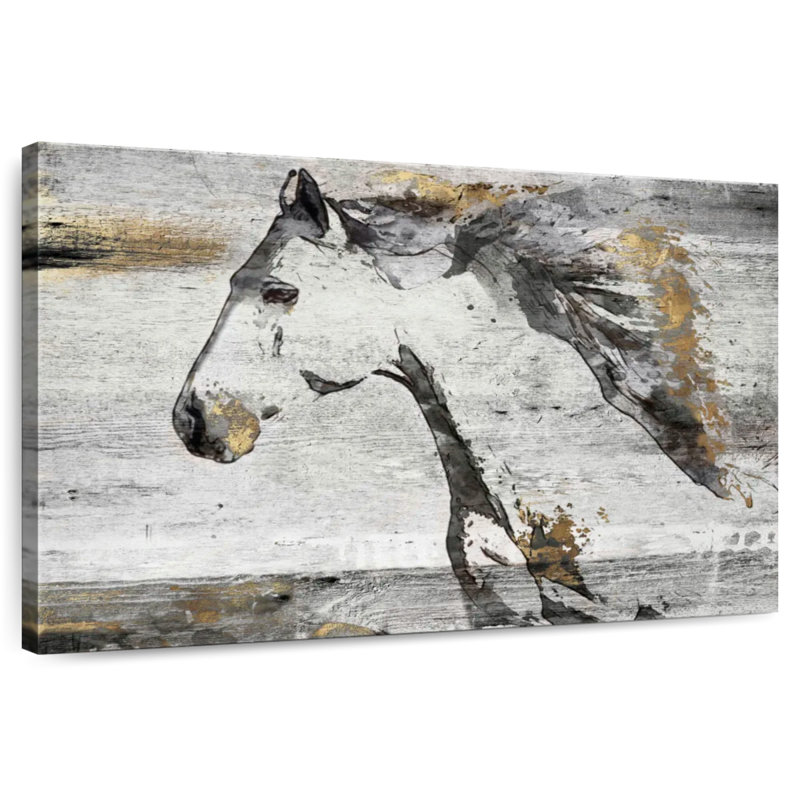 Cheval bai Brampt, H 32 po x l 48 po
