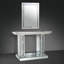 Miroir d'appoint en miroir et faux cristaux