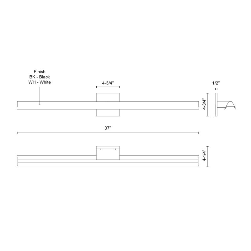 Galleria Dimmable LED Wall Mounted Picture Light, 2700, White, 4.75" H x 23" W x 4.25" D