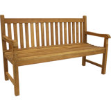 Heilman Mission-Back Teak Garden Bench