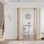 Solid Wood Glass Unfinished Bi-Fold Door With Installation Hardware Kit-106924433