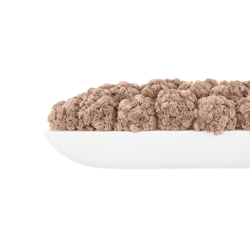 Arrangement de sédums dans un pot Fiberstone, H 8 po x l 26 po x P 10 po, Beige, Blanc