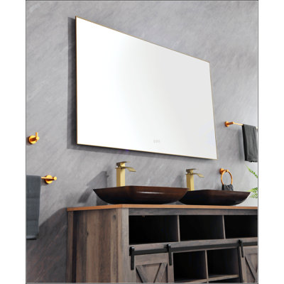 LED Bathroom Vanity Mirror With Backlight, Anti-Fog, Memory, And Adjustable Features For A Clear And Convenient Experience