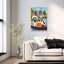 Amsterdam City Life On A Houseboat Colorful Peaceful Serene Bird Cat City Landscape Wall Art Print 1 Piece Wrapped Canvas Wall Art-1758130549