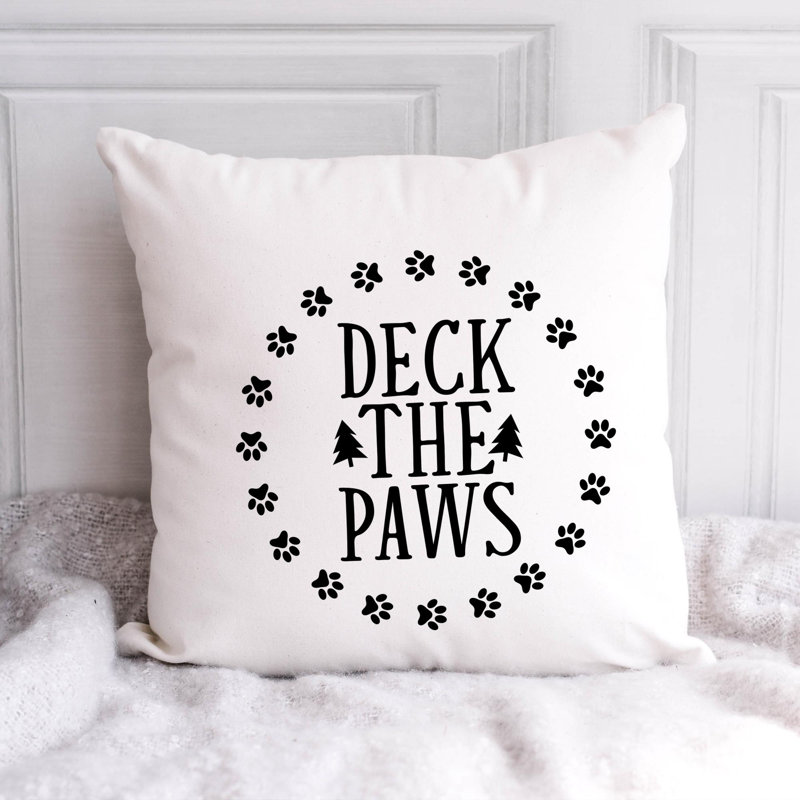 Coussin ChristmasDog_Noir-06, 20 po x 20 po