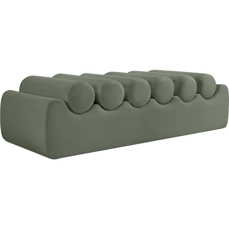 Rumble Vegan Leather Bench, 16.5" H x 56" W x 22" D, Green Vegan Leather