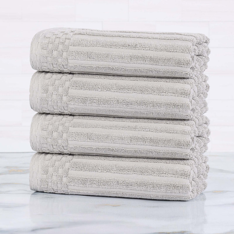 Ensemble de serviettes en coton Kleiman, Argent argent
