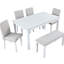 Table de salle à manger en bois rectangulaire avec banc, table de cuisine avec banc pour petit espace-670613221-670613222-670613217