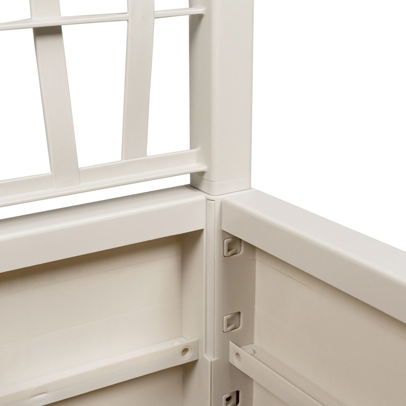 vidaXL Flower Box White 14.17 x 14.17 x 55.12 in Plastic, White