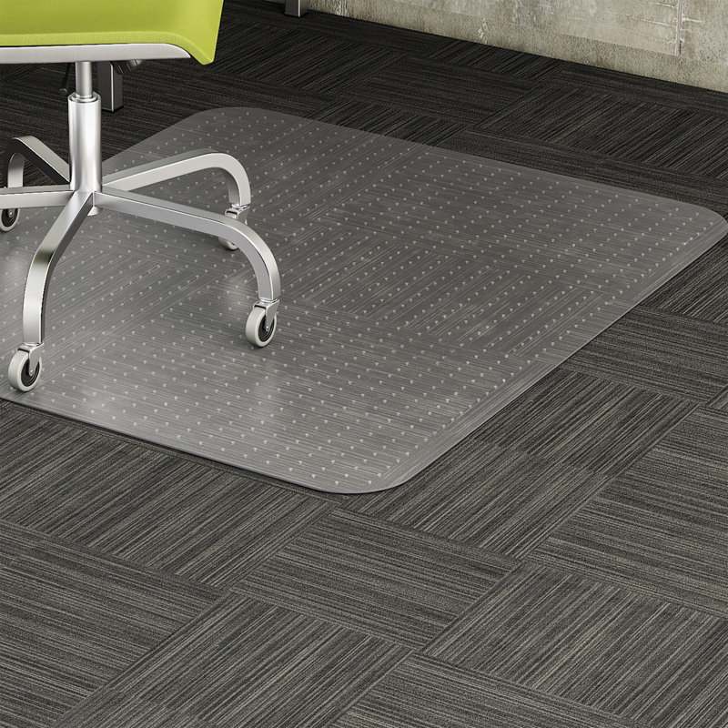 Rectangle Chair Mat with Beveled Edge for Firm Surfaces, Not Included