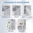 Shower Panel Tower System, LED Rainfall Waterfall Shower Head Shower Panel System Massage Jets, Stainless Steel Bathroom Shower Faucet with Bidet Brushed Nickel