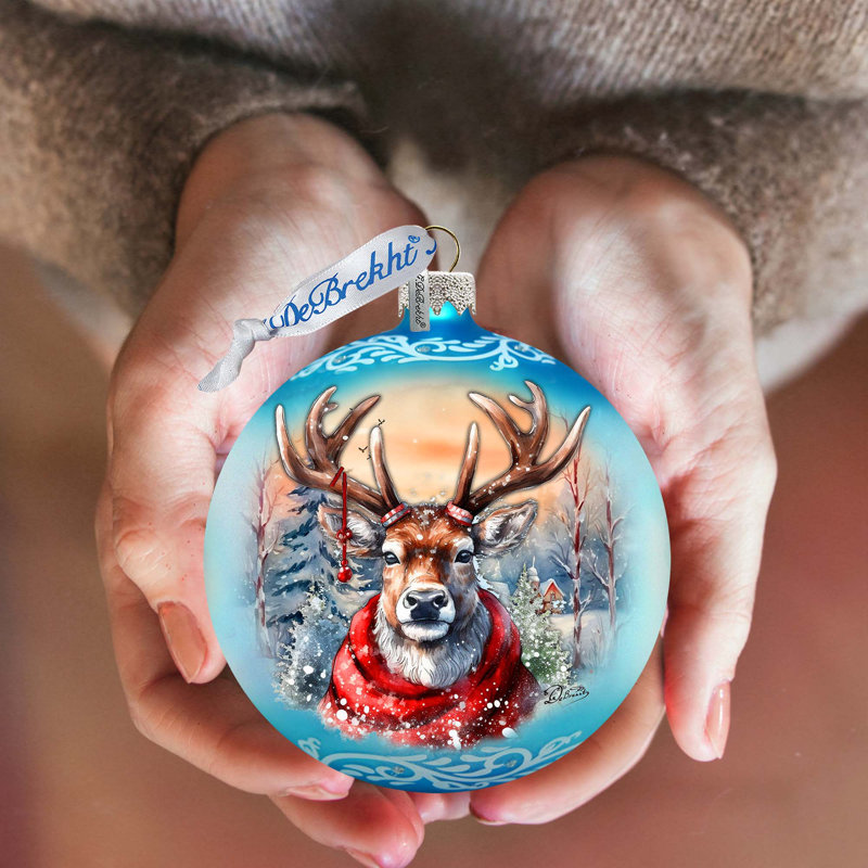 4'' Glass Hanging Figurine Ornament