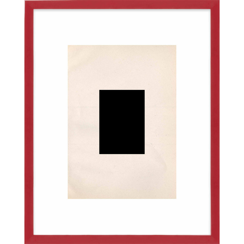 "Construction 3" par Eleni Psyllaki pour Paradissi, art numérique, Cadre rouge, H 50 po x l 40 po x P 1,25 po