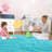 Ultra Soft Fluffy Rugs For Bedroom 4X6 Feet, Shag Area Rugs For Living Room, Large Comfy Furry Rug For Kids Baby Room Decor, Non Slip Nursery Rug Modern Indoor Fuzzy Floor Carpet, Teal
