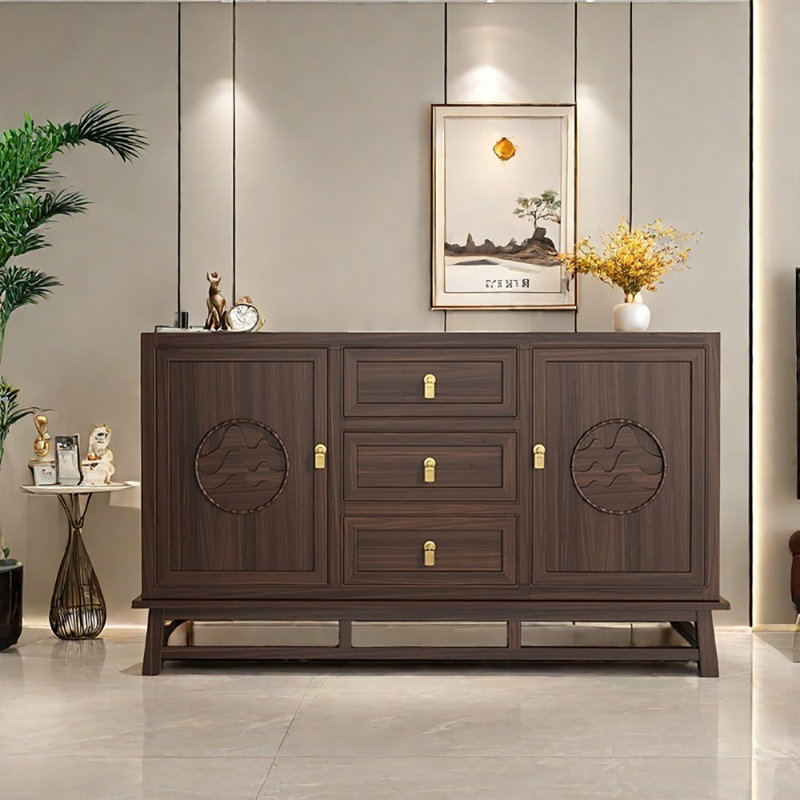 Nouveau buffet en bois massif de style chinois