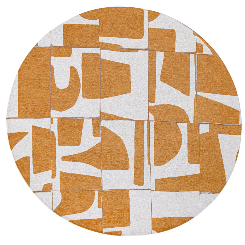 Abstract Area Rug, Round 140cm