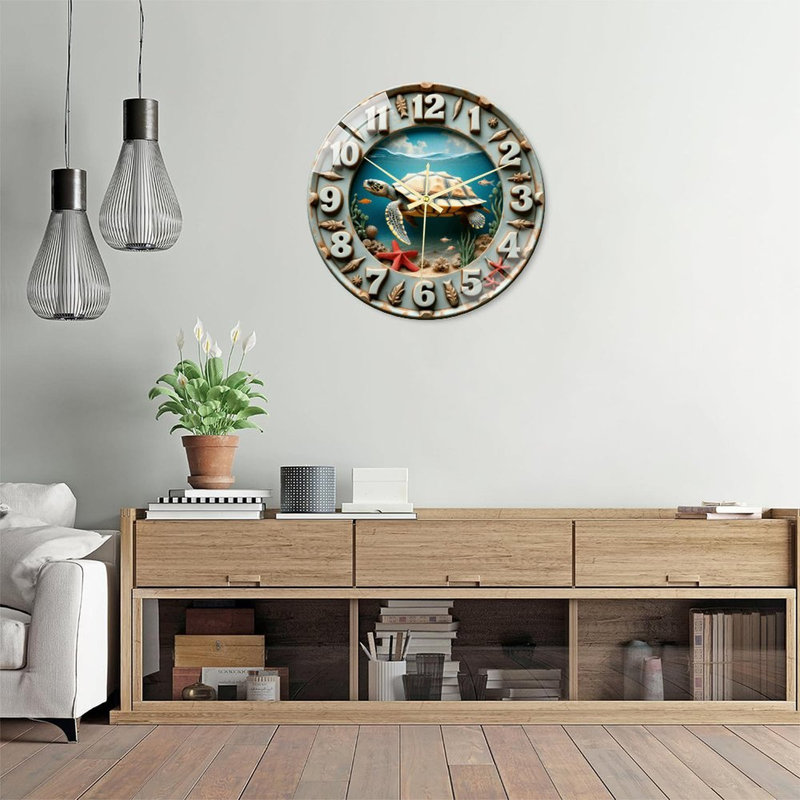 Horloge murale en verre 16 po