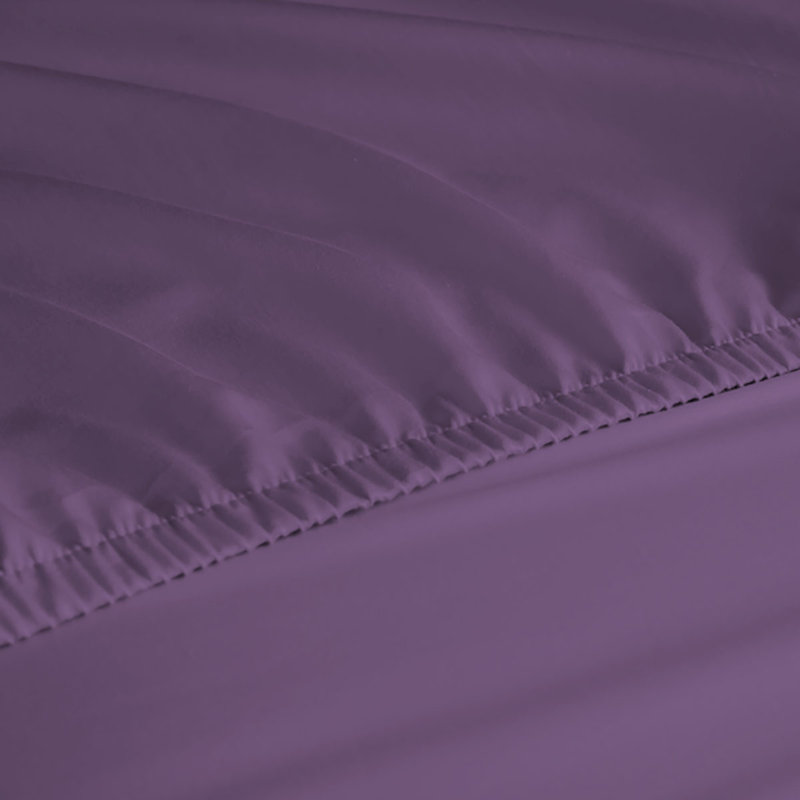 Ensemble de draps en rayonne de bambou 6 pièces , Ensemble de draps pour lit simple + un drap-housse, Mauve