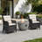 3-Piece Conversation Set With Fire Pit Table