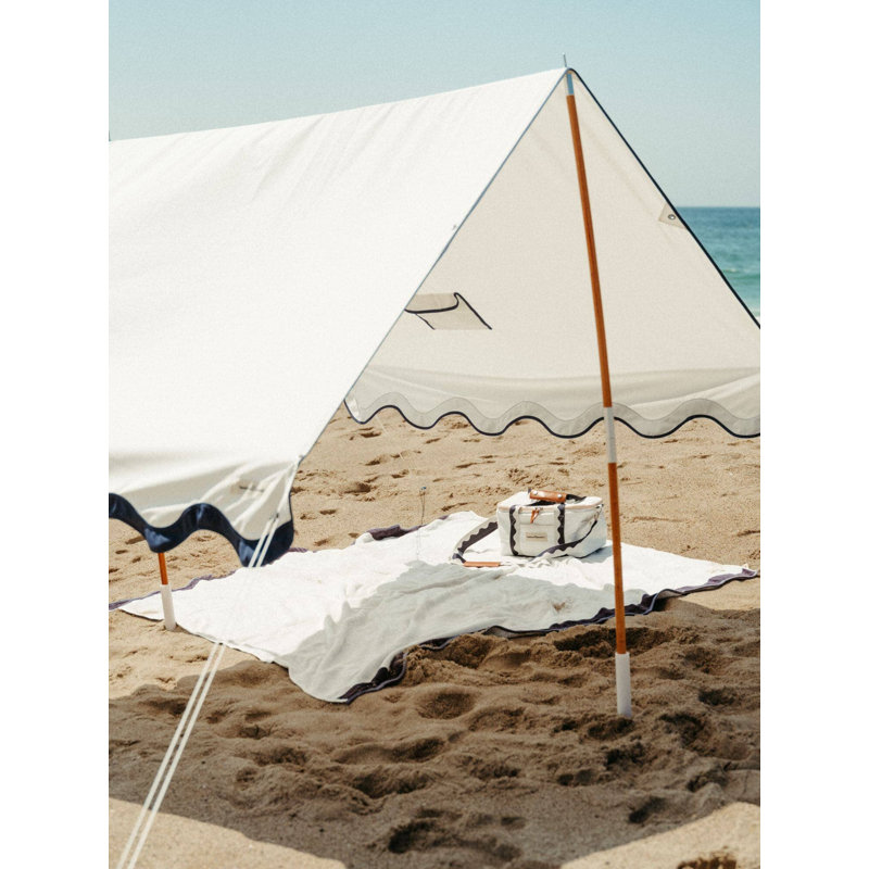 Beach Blanket, Navy/White
