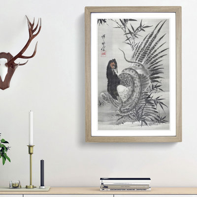Pheasant Caught by a Snake by A Snake - Picture Frame Painting Print