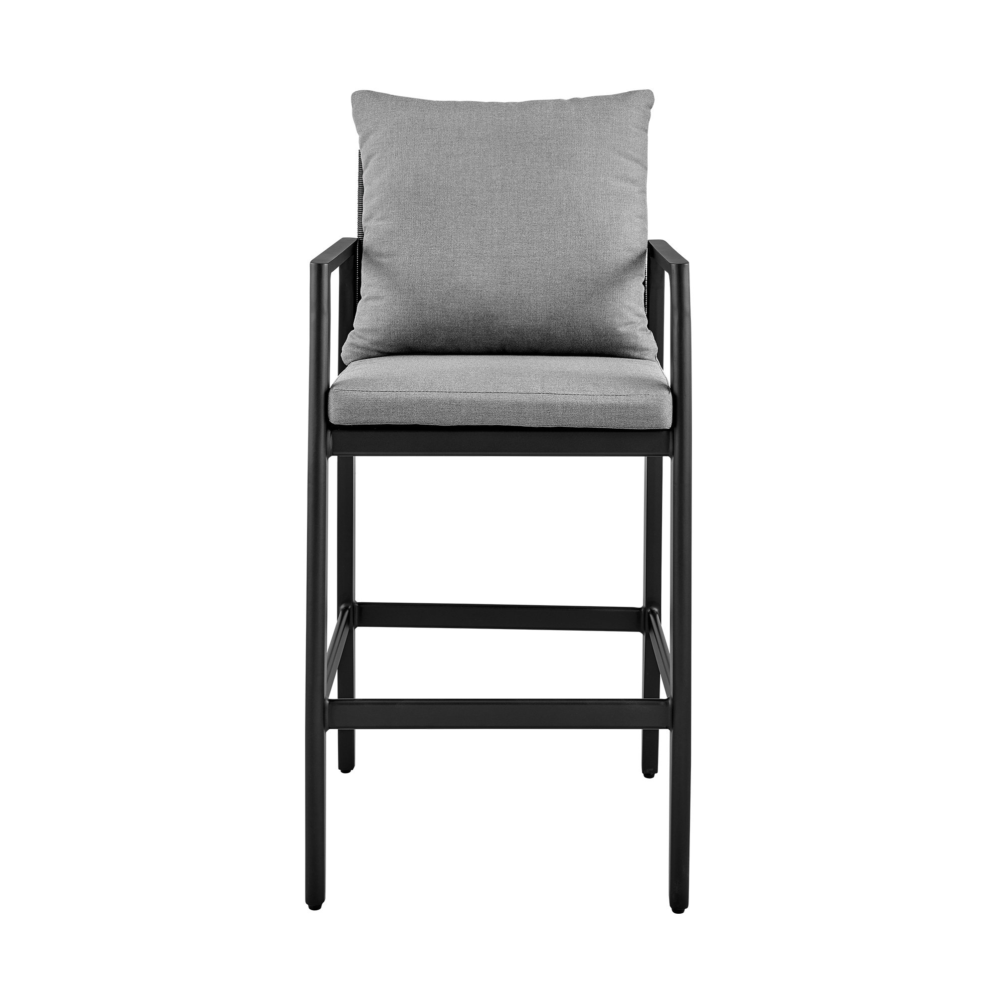 Gerri Aluminum Outdoor Bar Stool with Cushion, 30"