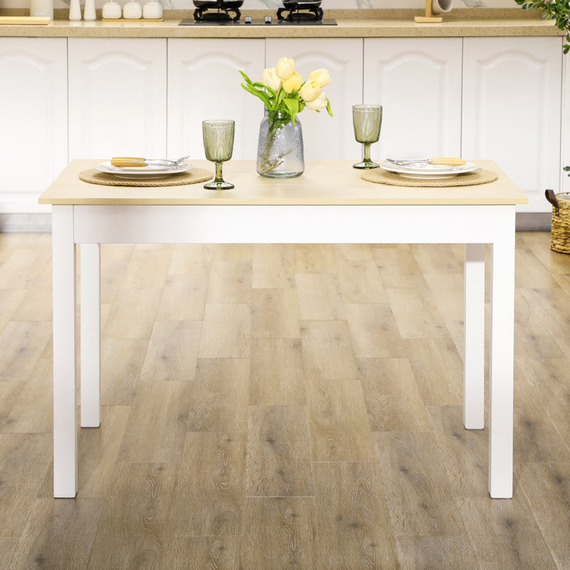 Table de salle à manger pour 4 à 6 personnes, table de cuisine, chêne