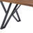 Top Dining Table With Walnut Metal Legs, 59.94" X 35.5" 29.77 Legged Walnut For Kitchen & Spaces, W D 29.77" H