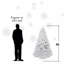 Arbre de Noël blanc 8 pi avec fil mémoire, arbre en PVC artificiel à charnière 1430 pointes, arbre de Noël des Fêtes à assembler facilement-2046795801