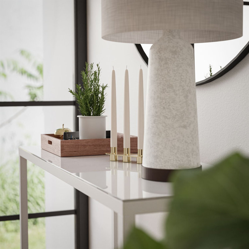 Calexico Console Table, White, White, 79cm H x 100cm W x 30cm D