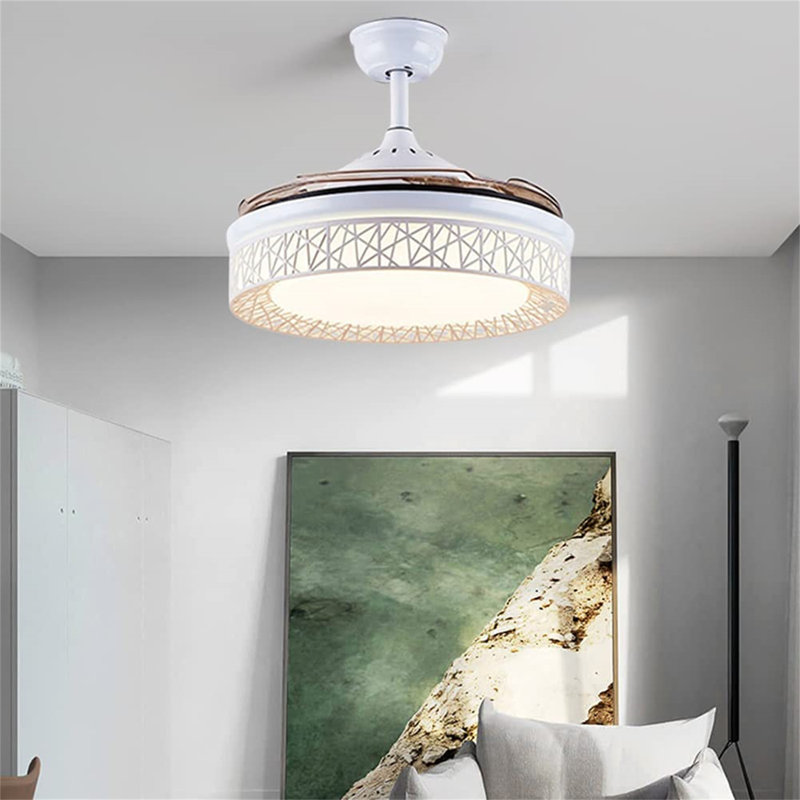 Tasmine 42'' Ceiling Fan with LED Lights, White
