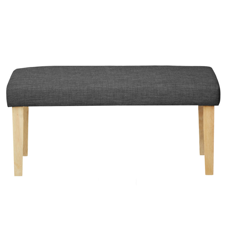 Nolhan Polyester Upholstered Bench, Anthracite