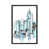 Toile avec cadre gris