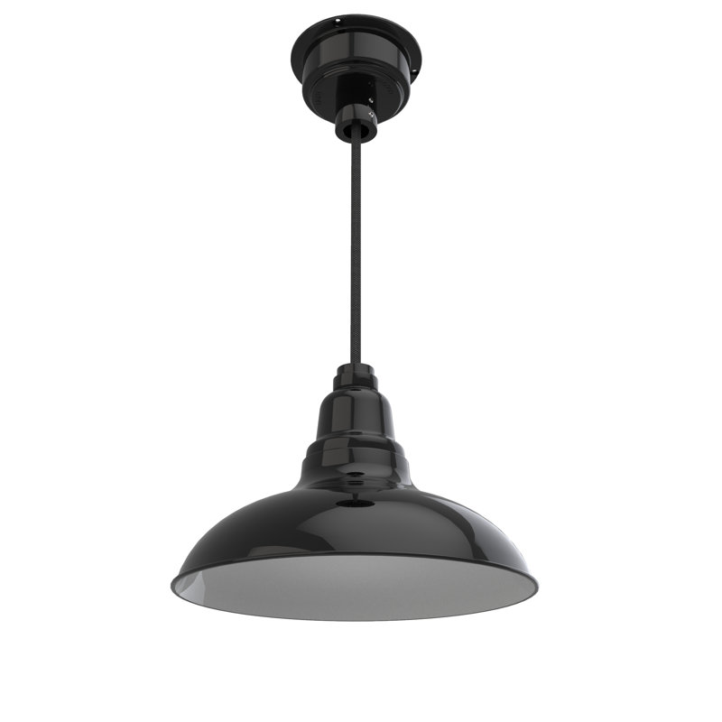 Luminaire suspendu en dôme à 1 lumière Idella, H 9 po x l 12 po x P 12 po, Bleu cobalt