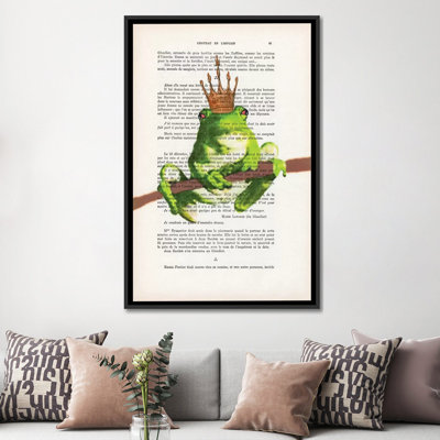 «Vintage Paper Series: Prince Frog», reproduction d'impression sur toile