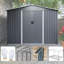 Remise de rangement pour outils 8 x 6 pi avec fondation en métal et portes verrouillables, remise en métal toutes saisons pour le jardin, le patio, la cour arrière