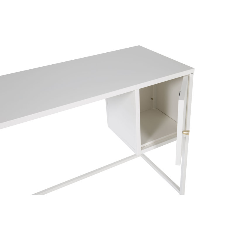 Isiah Metal Writing Desk, White