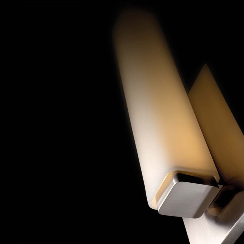 Vogue 1-Light LED Flush Mount, 15" H x 5" W x 3" D, 2700K, Brushed Nickel