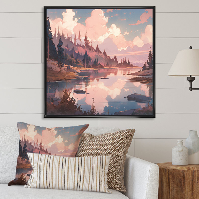 Mountain Majesty II - impression, H 36 po x l 36 po x P 1,5 po, Cadre flottant noir
