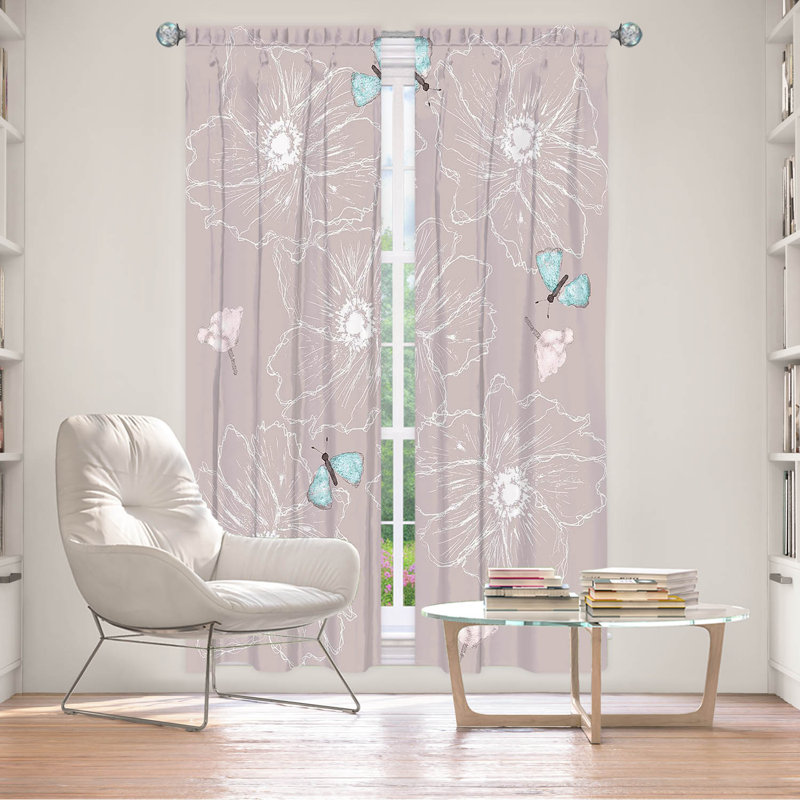 Ensemble de rideaux en polyester 2 pièces, L 20 po x L 52 po