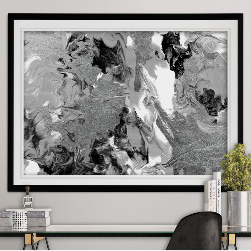 " Rich Marble ", Black, 30" H x 40" W x 1.5" D