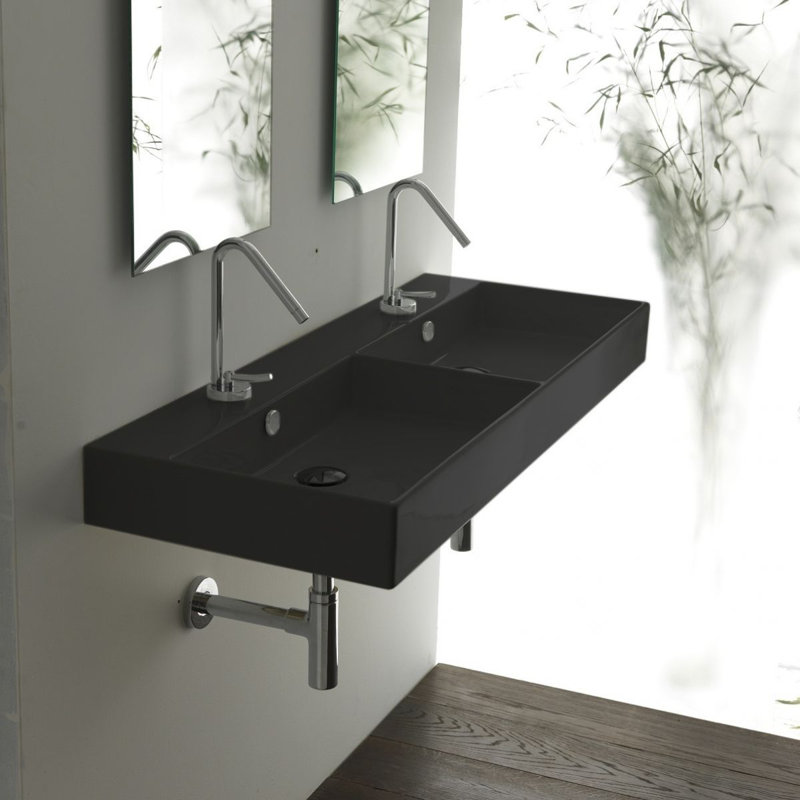 Unlimited 47.2'' L Bathroom Sink, Single Hole, White
