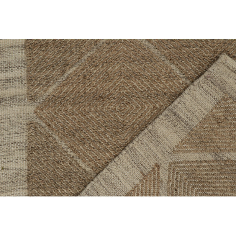 Scandinavian Wool Geometric Area Rug, Rectangle 10' x 14'