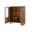 Laimondo Solid + Manufactured Oak Wood 2-Door Display Cabinet
