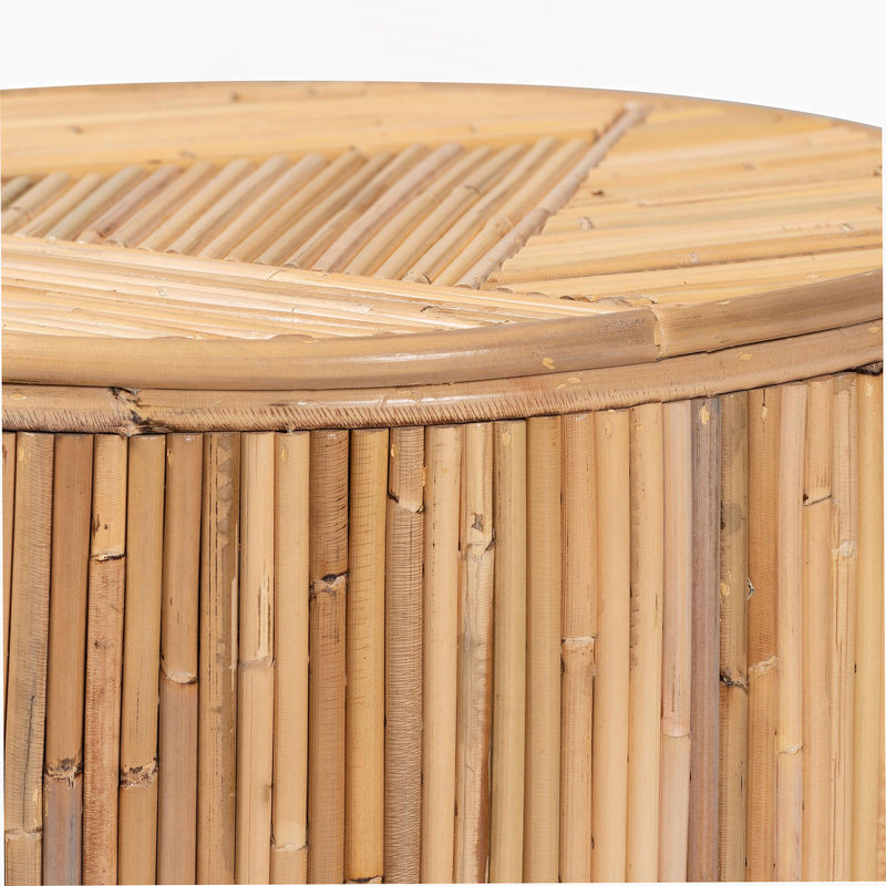 End Table With Round Tabletop, Small Side Table With Plastic Feet