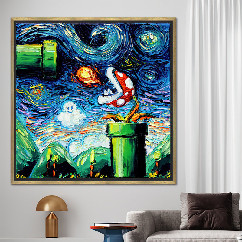 Print on Canvas, 20 cm H x 20 cm W, Gold Floater Framed