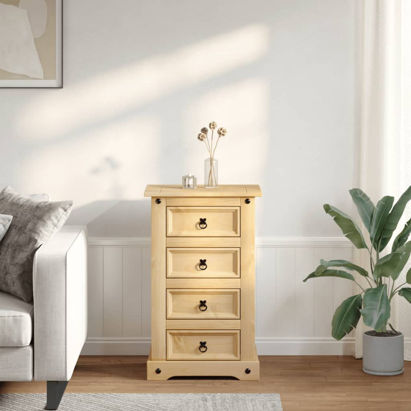 Mogensen 53cm W Solid + Manufactured Wood Bedside Table