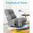 31.1" W Manual Swivel Rocker Recliner Chair Glider With Side Storage Pocket-433891539