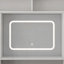 Coiffeuse Farmhouse avec miroir lumineux et rangement