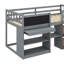 Lit mezzanine compacte simple avec tablette de bureau mobile et tiroirs-1150659245